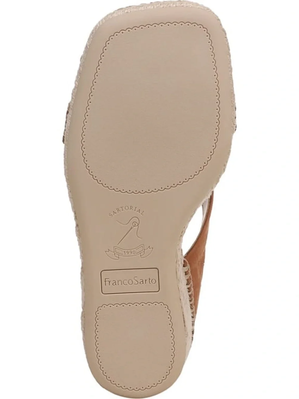 Franco Sarto Farren Leather Wedge Espadrille Sandals